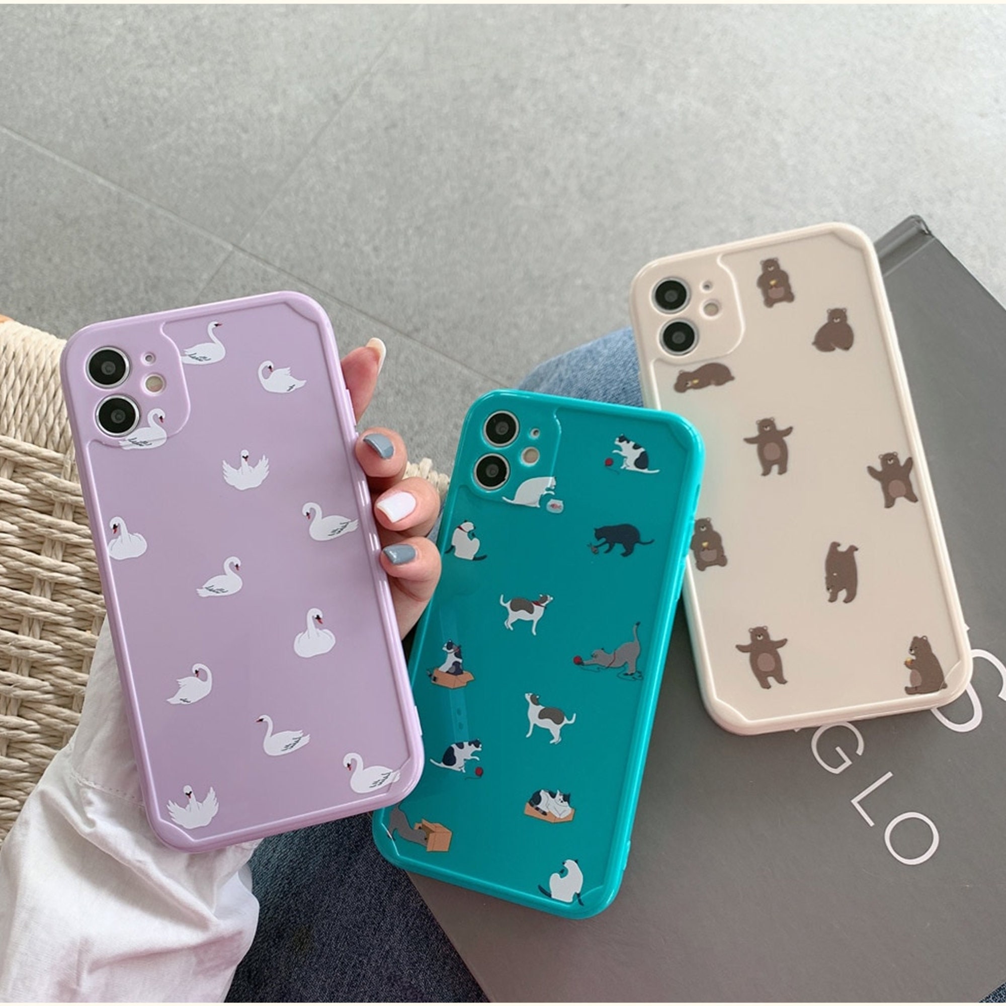 Cute Cartoon Animal Iphone Case Iphone 7 Caseiphone 8 Case Etsy Uk