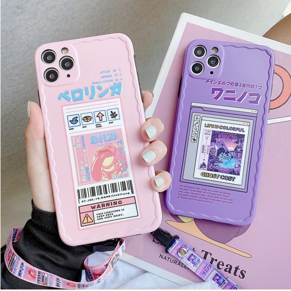Aesthetic Japanese Anime Phone Case With Lanyard For Iphone 11 Etsy Australia