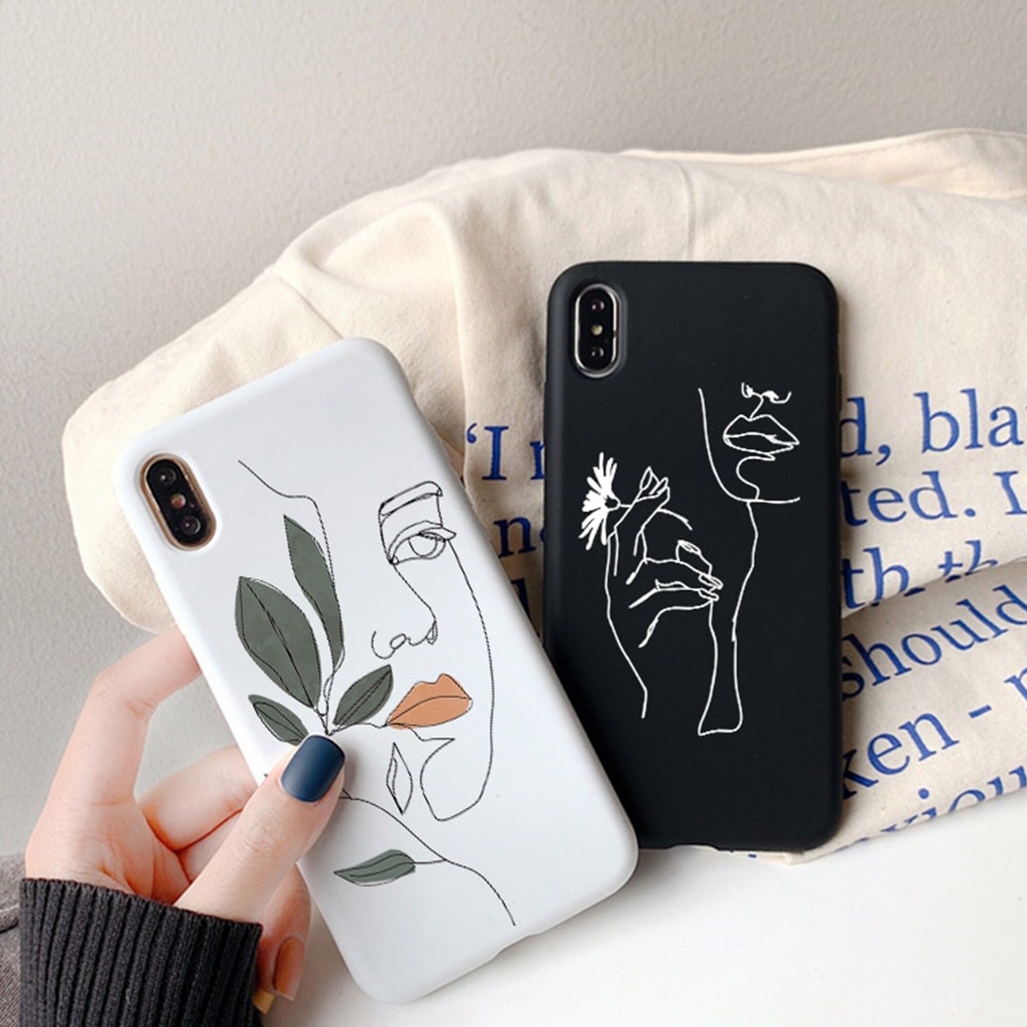 Line Art Handyhülle für Apple IPhone 6s 7 8 Plus X XR XS Max Etsy