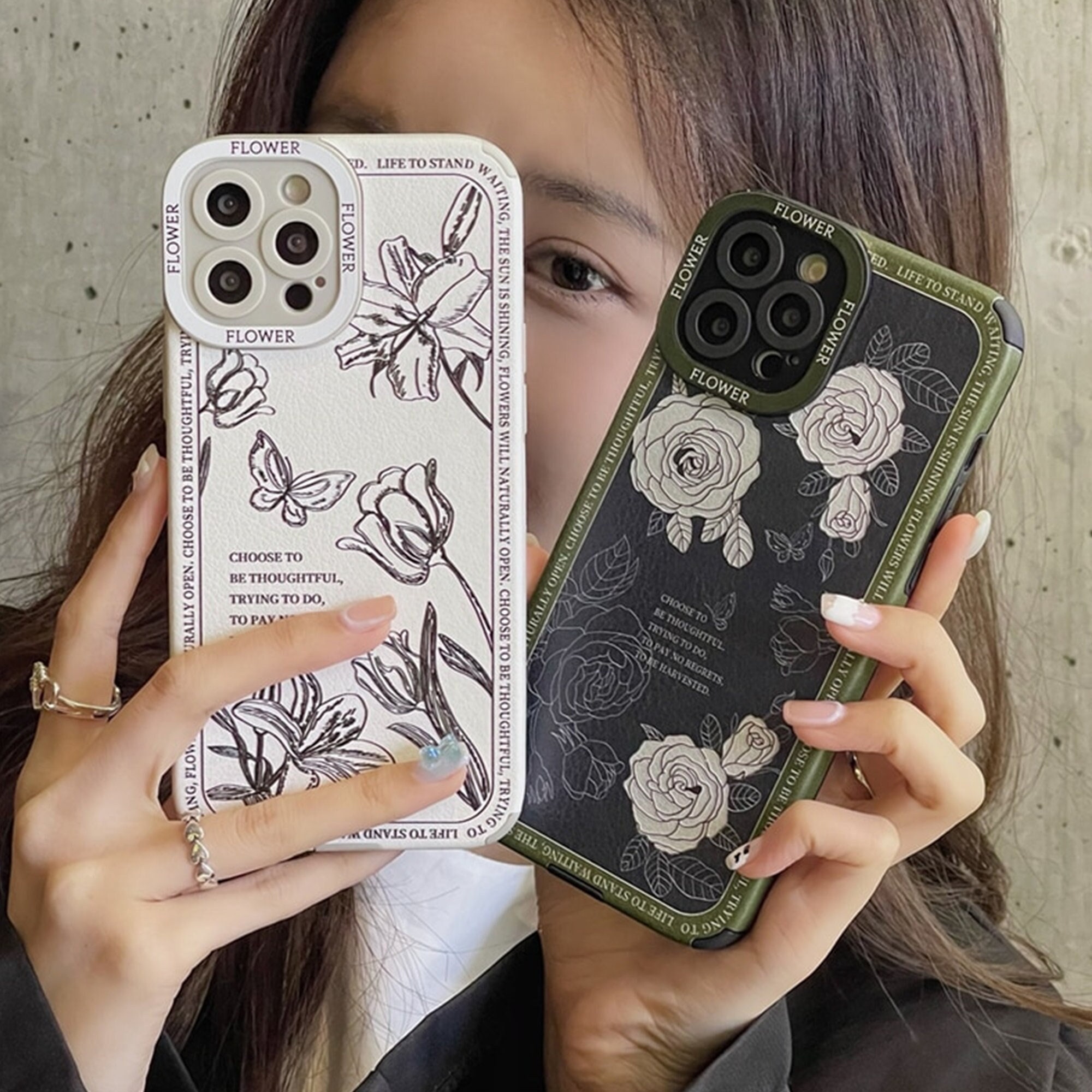 Aesthetic Flower Iphone Case Iphone X Xr Xs Max Case Etsy