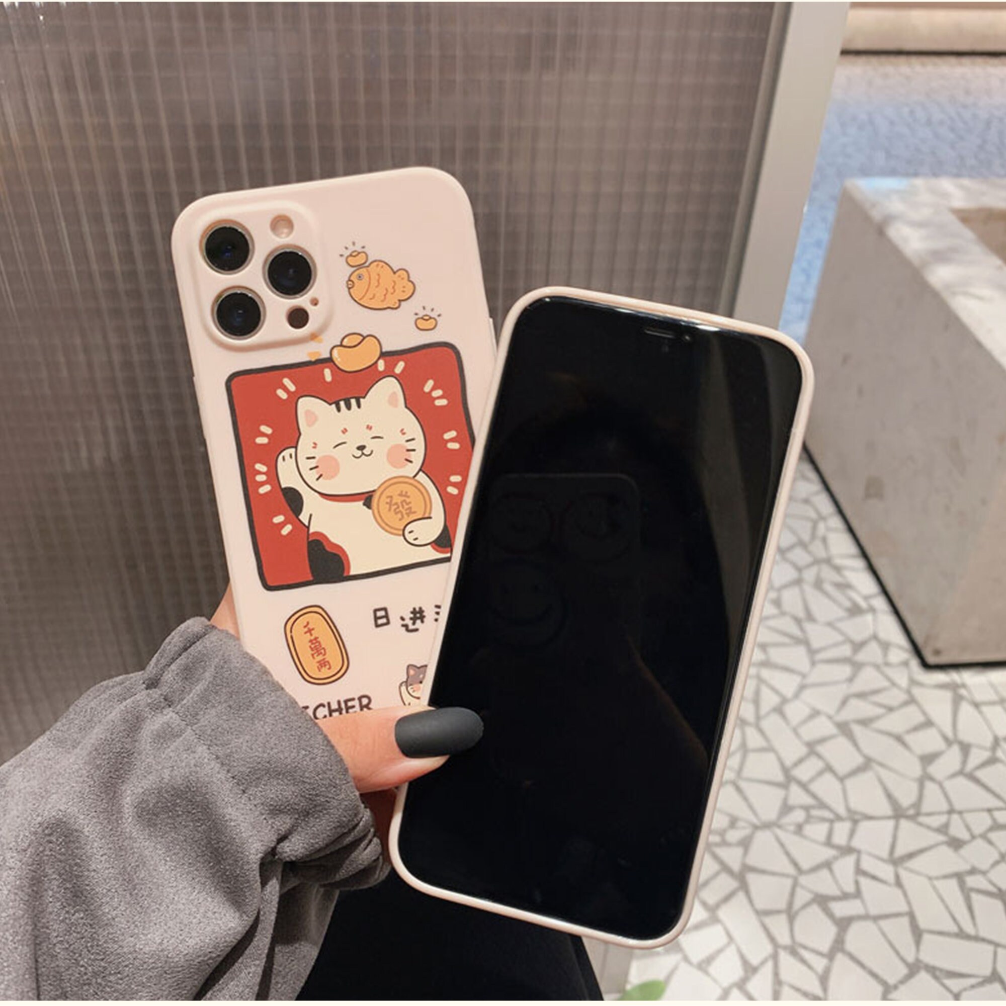 Cute Cartoon Cat Phone Case for Iphone 11 12 Pro MAX X XS XR Etsy