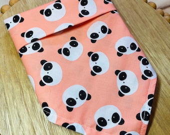 Kawaii Panda Tie On Dog Bandana with Matching Scrunchie/ Cute Dog Bandana, Dog Accessories, Dog Scarf