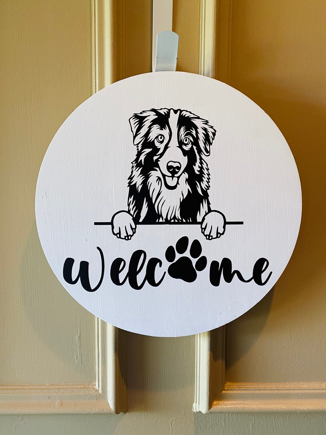 Peeking Dog Door Hanger/ Dog Door Hanger/ Personalized Etsy