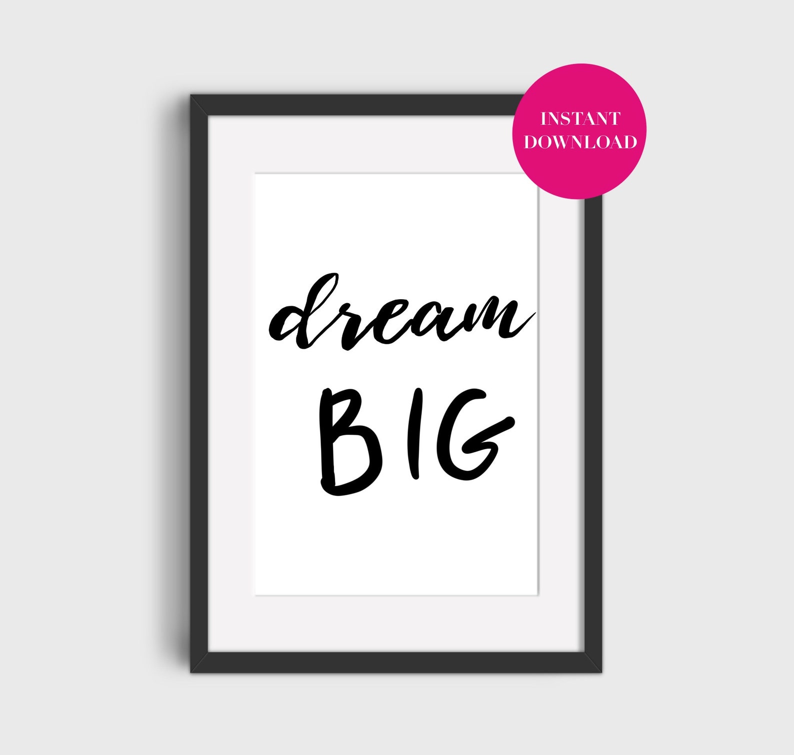 Dream Big Printable Art Wall Art Wall Decor Quote Print Etsy