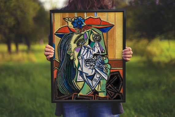 ピカソ(PICASSO)【涙を流す女】、高級画集画、状態良好、新品高級額装付 ピカソ(PICASSO)【涙を流す女】、高級画集画、状態良好、新品