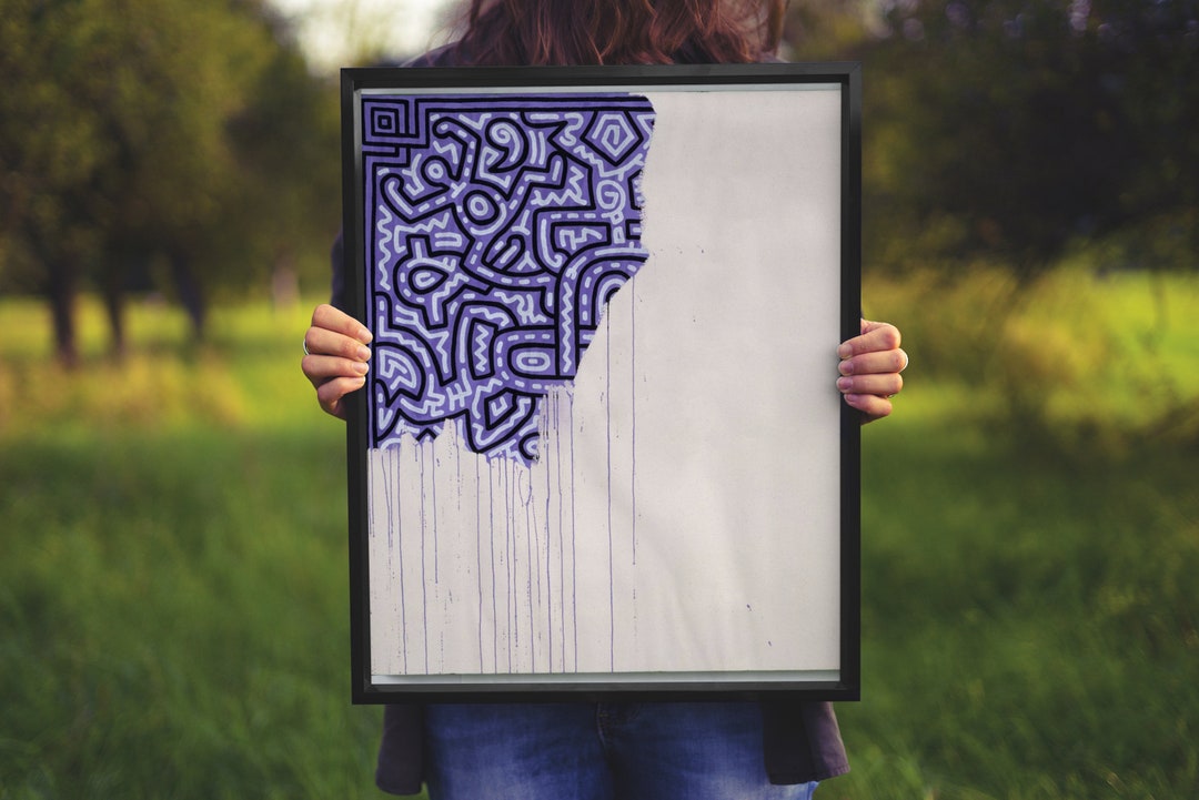 Unfinished Painting By Keith Haring Graffiti Subculture Etsy Il 1080xN.3385034250 Gt5l
