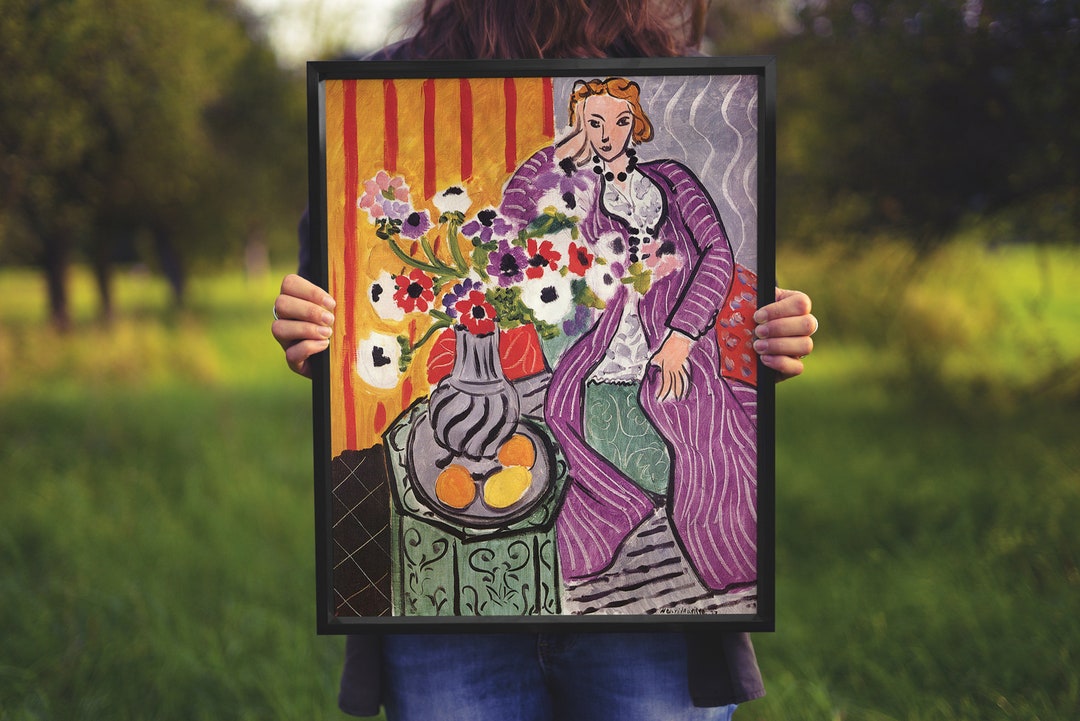 Purple Robe and Anemones Robe Violette Et Anémones by Henri Etsy