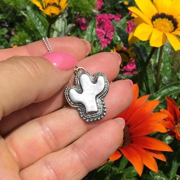 Tibetan Silver Natural Cactus Pendant
Handmade Pendant