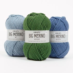 Fio Merino Drops Fio de lã Merino grande Fio Superwash Fio Sock Fio de fibra natural Fio de tricô Fio Aran