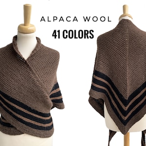 Outlander shawl - Carolina Shawl -  Brown wool winter alpaca shawl - Sassenach warm wraps - Outlander gifts  - Outlander replica