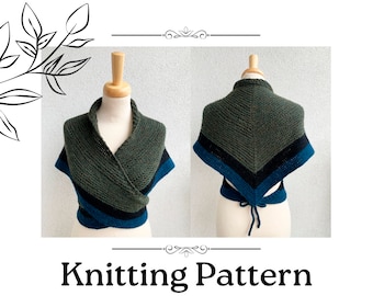 Outlander Rent Shawl with i-cord knitting PATTERN - Fiery Cross shawl PDF pattern Claire Shawl Easy tutorial - Outlander Inspired in ENGLISH