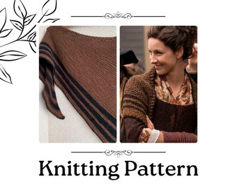 Outlander shawl pattern in ENGLISH - Fraser's Ridge shawl knit pattern - PDF download shawl pattern - Drums of Autumn Knitting EASY pattern