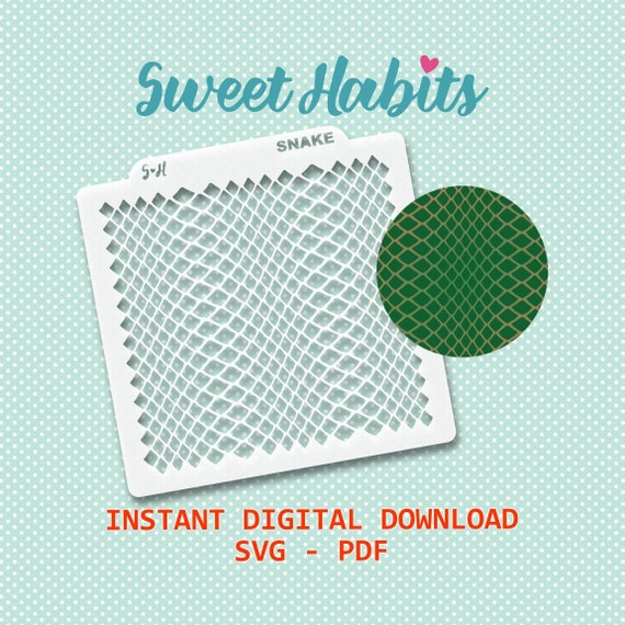 Download Snake Skin Scales Animal Print Cookie Stencil Svg Digital Etsy PSD Mockup Templates