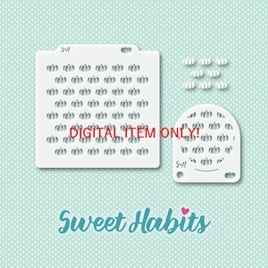 Pumpkin Cookie Stencils - SVG Digital Cut File Printable PDF DXF