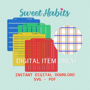 Plaid Background Cookie Stencil Set - SVG Instant Download Digital Cut File Printable PDF