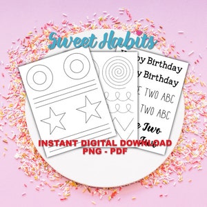 Icing Practice Training Pages - Digital File Printable PDF Instant Download