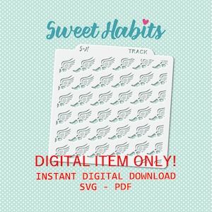 Leichtathletik Geflügelter Fuß Muster Cookie Schablonen - SVG Digital Cut File Printable PDF