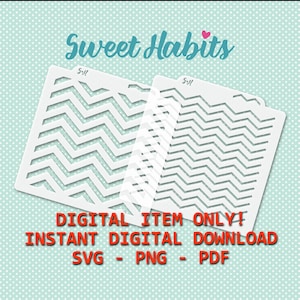 Puede incluir: Dos plantillas blancas de 12,7 cm x 12,7 cm con un patrón de chevron. Descarga digital de archivos SVG, PNG y PDF. ¡ARTÍCULO DIGITAL ÚNICAMENTE! DESCARGA DIGITAL INSTANTÁNEA.