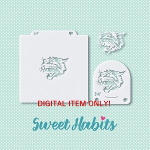 Wildcats Team Cookie Stencils - SVG Digital Cut File Printable PDF