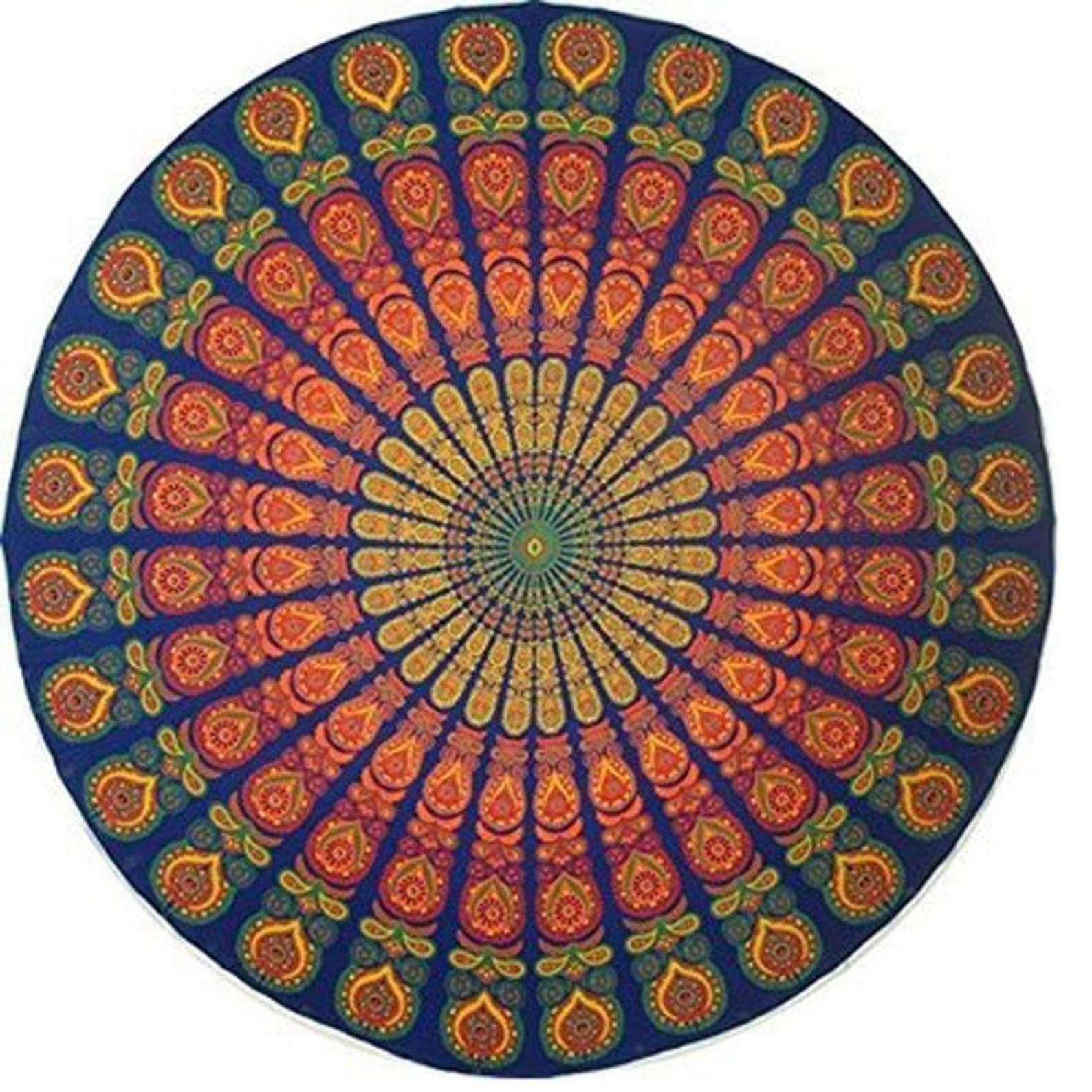 Multicolor Round Tapestry Wall Hanging Mandala Round Etsy