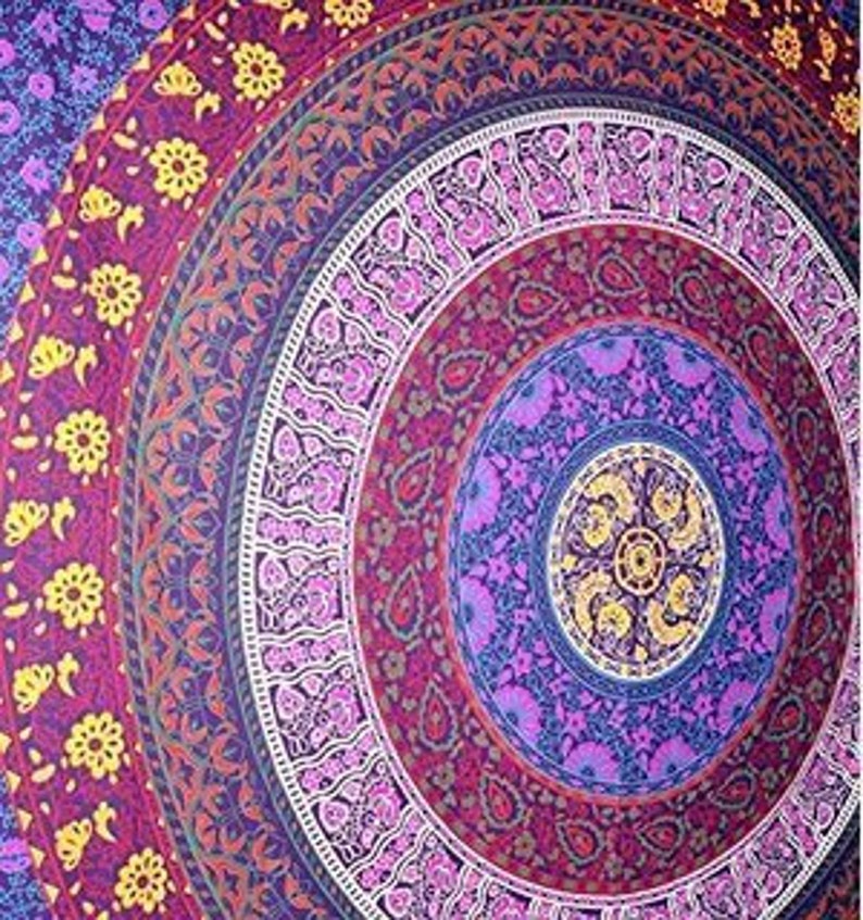 Six Color Multi Tapestry Wall Hanging Mandala Tapestries Etsy
