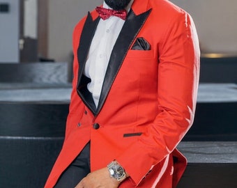 orange tuxedo jacket