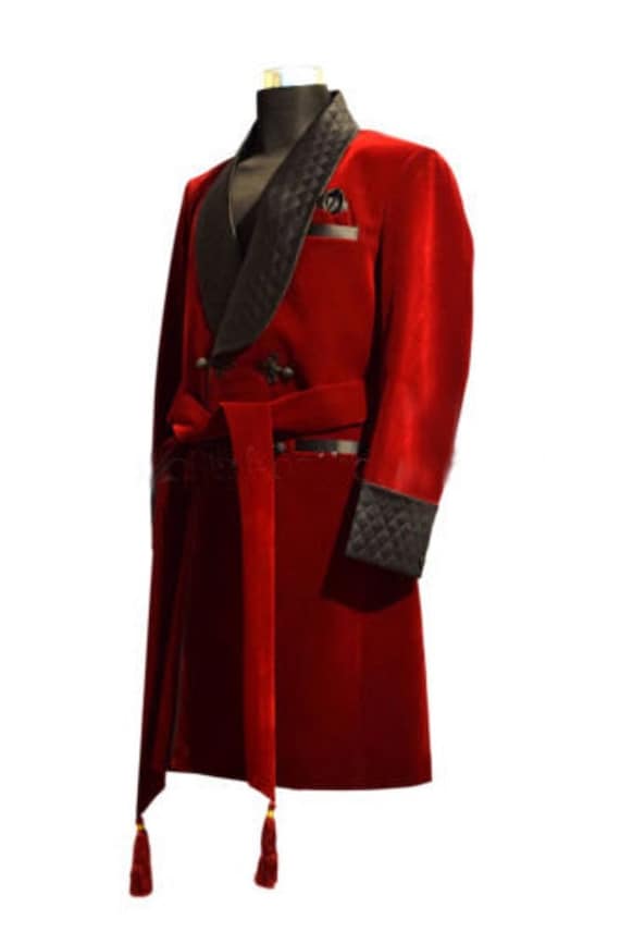 Belted smoking jacket sale