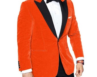 orange velvet dinner jacket