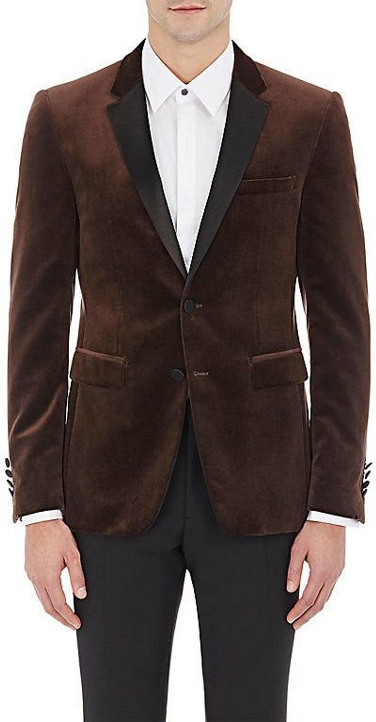brown velvet tuxedo
