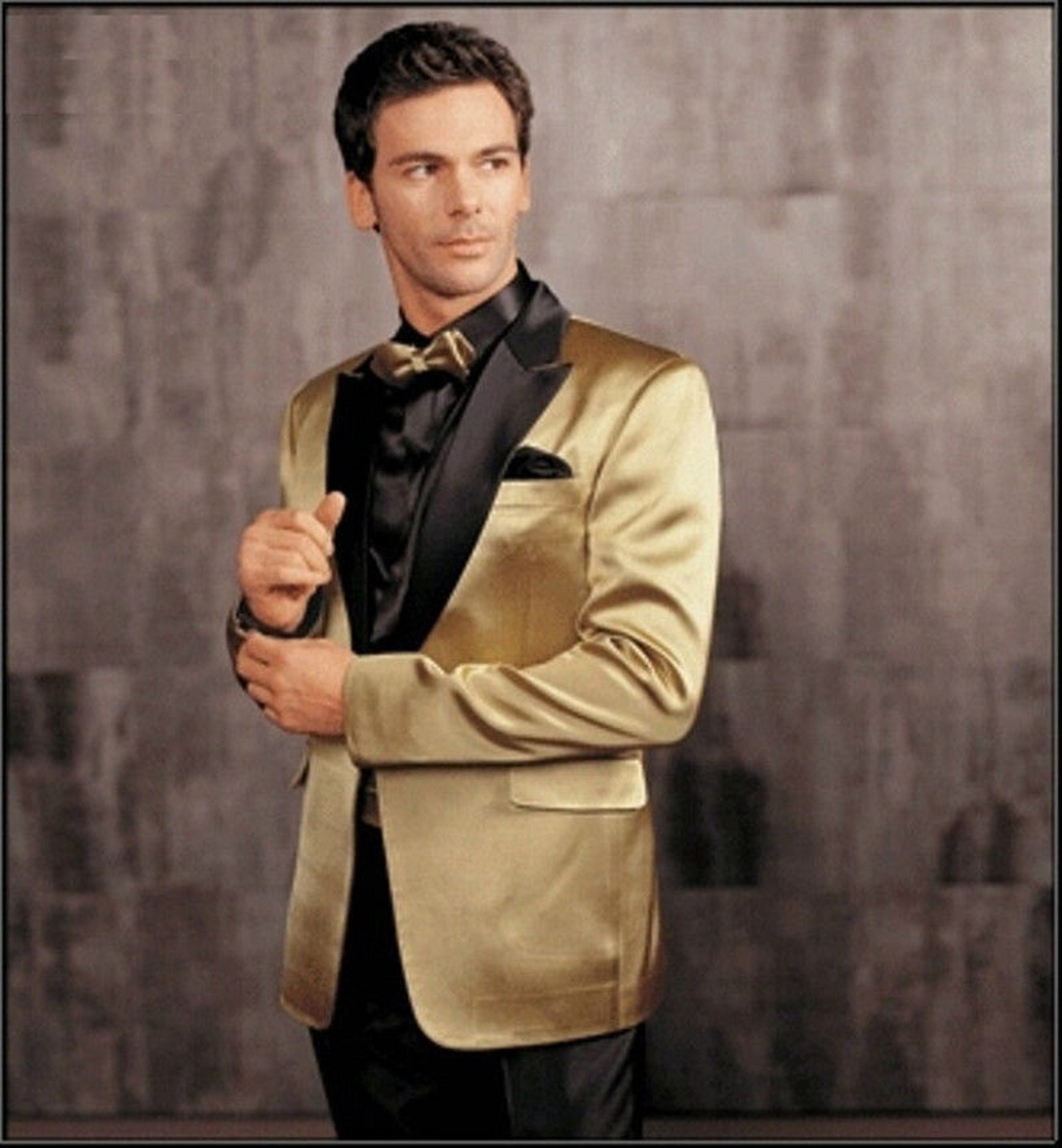 Gold velvet suit, River Island | GQ India