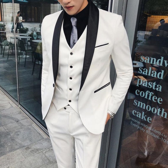 White wedding shop tuxedo slim fit