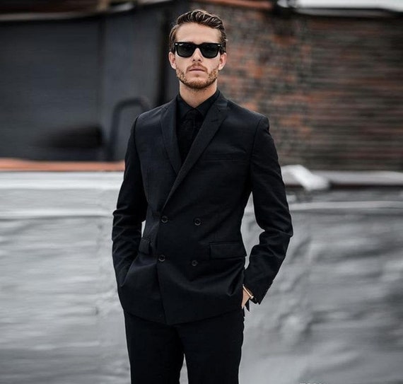 Men Suits,double Breast Suits,formal Suits for Men, Men Black