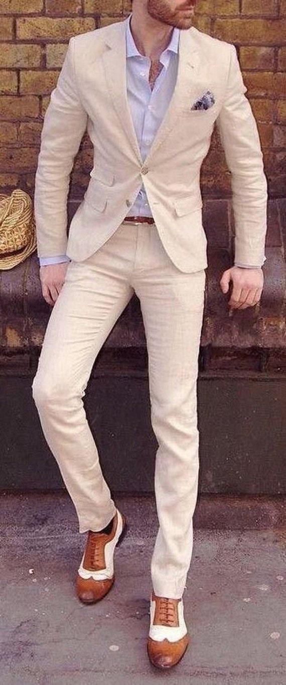 Ivory two-piece suit