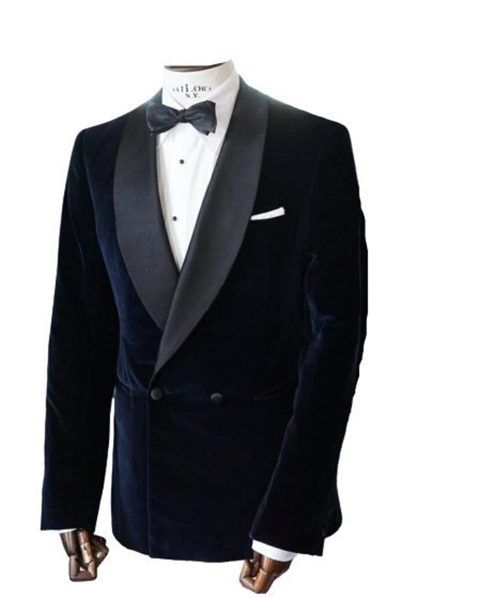 Men's Navy Blue Velvet Tuxedo Jacket Wedding Groom Dinner Etsy