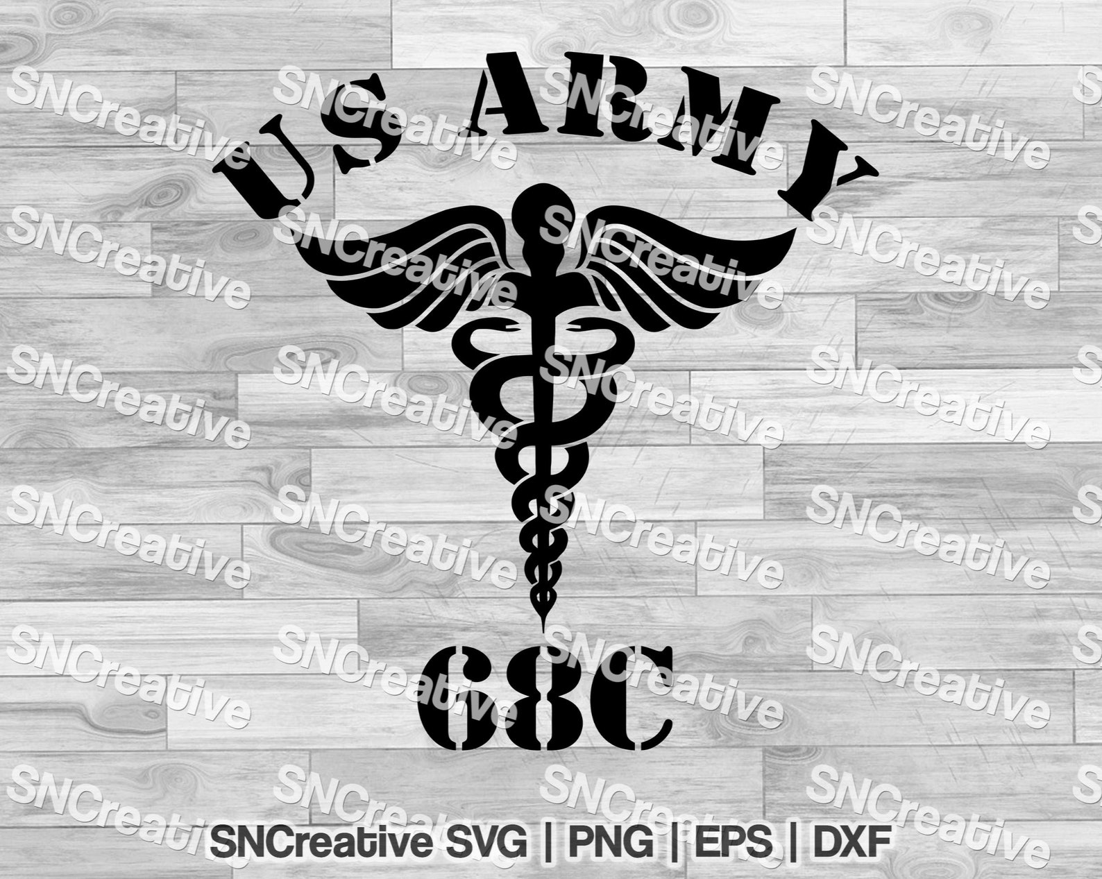 US Army LPN Caduceus 68C United States Military Patriotic Etsy