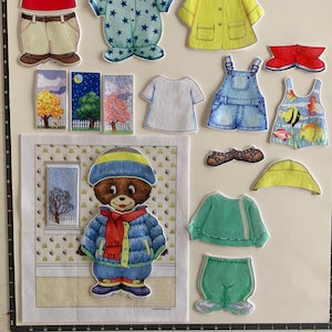 Dress Me Weather Bear 2 Sizes Felt Flannel Board Story Set Felt Board Stories Preschool