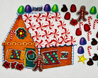 Gingerbread House Felt Set for Flannel Boards Christmas