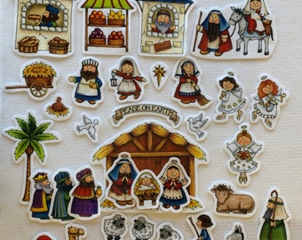 Nativity Felt Figure Set Christmas Birth of Jesus For Bible Felt Flannel Board Stories