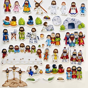 Jesus Fishers of Men Miraculous Catch Felt Figures for Bible