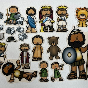 David and Goliath and King Saul David Plays Harp Felt Figures For Bible Felt Flannel Board Stories Old Testament