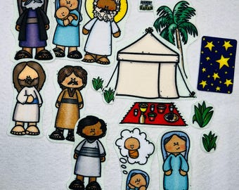 Abraham & Sarah Felt Figures For Bible Felt Flannel Board Stories Old Testament