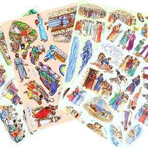 UNCUT Stories of Jesus Felt Set & Flannel Board Bible Felt Stories Birth Crucifixion Miracle Parable
