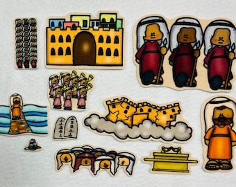 Joshua Battle of Jericho Felt Figures For Bible Flannel Board Stories Old Testament