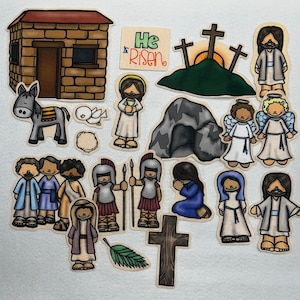 He is Risen Easter Felt Set For Bible Felt Flannel Board Stories Last Supper Crucifixion Resurrection Jesus