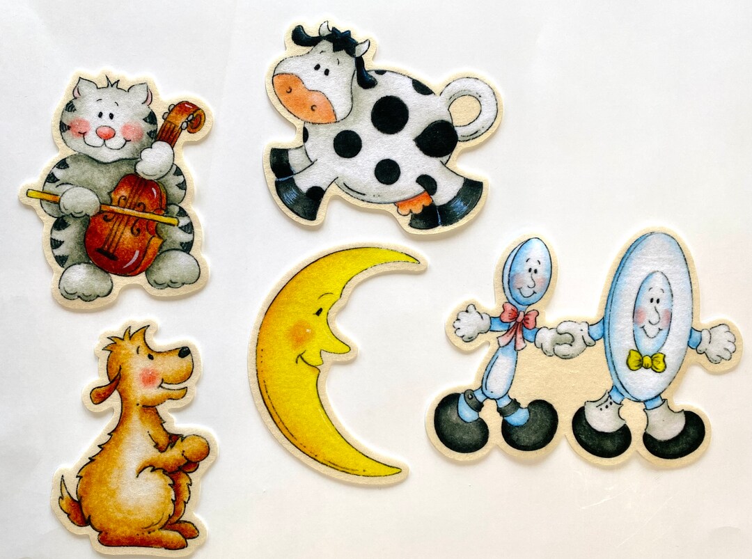 Hey Diddle Diddle Felt Figures Flannel Board Story Set Felt Etsy