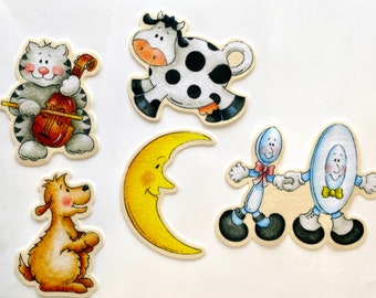 Hey Diddle Diddle Felt Figures Flannel Board Story Set Felt Board Stories Kids Preschool Education Nursery Rhyme Cat Fiddle