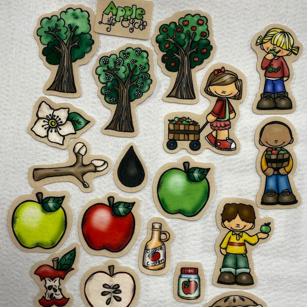 Apple Life Cycle Felt Figures For Flannel Board Stories Activity Pages