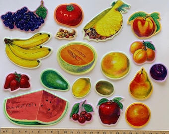 19 pieces Fruit Felt Figures Flannel Board Story Set Felt Board Stories Kids preschool