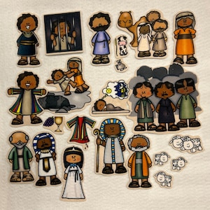 Story of Joseph  Coat Many Colors Felt Figures For Bible Felt Flannel Board Stories New Testament