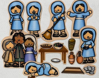 The Lost Coin Felt Figures For Bible Felt Flannel Board Stories New Testament Kids Parables Jesus
